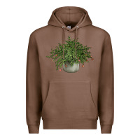 Chestnut Dwarf Pomegranate Tree Illustrations Premium Hoodie - LillyAllenDesigns