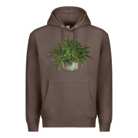 Coffee Dwarf Pomegranate Tree Illustrations Premium Hoodie - LillyAllenDesigns