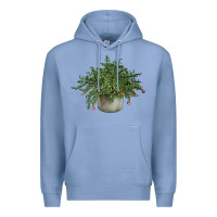 Colony Blue Dwarf Pomegranate Tree Illustrations Premium Hoodie - LillyAllenDesigns