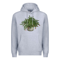 Heather Grey Dwarf Pomegranate Tree Illustrations Premium Hoodie - LillyAllenDesigns