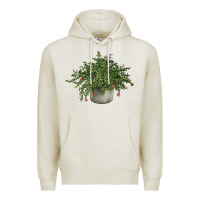 Oatmeal Heather Dwarf Pomegranate Tree Illustrations Premium Hoodie - LillyAllenDesigns