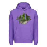 Purple Dwarf Pomegranate Tree Illustrations Premium Hoodie - LillyAllenDesigns