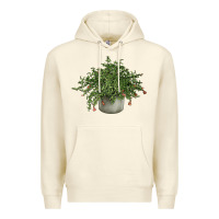 Sandshell Dwarf Pomegranate Tree Illustrations Premium Hoodie - LillyAllenDesigns