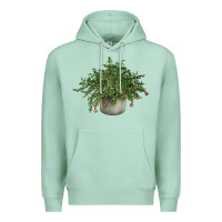 Seafoam Dwarf Pomegranate Tree Illustrations Premium Hoodie - LillyAllenDesigns
