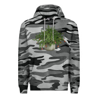 Slate Camo Dwarf Pomegranate Tree Illustrations Premium Hoodie - LillyAllenDesigns