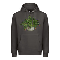 Smoke Dwarf Pomegranate Tree Illustrations Premium Hoodie - LillyAllenDesigns
