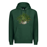Sports Green Dwarf Pomegranate Tree Illustrations Premium Hoodie - LillyAllenDesigns