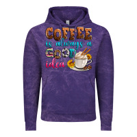 Cloud Purple coffee is always good idea Vintage Hoodie - Zillion Design Studio