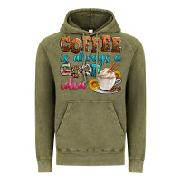 Vintage Olive coffee is always good idea Vintage Hoodie - Zillion Design Studio