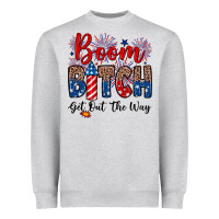 Heather Grey Boom bitch get out the way Heavyweight Sweatshirt - Neo Western