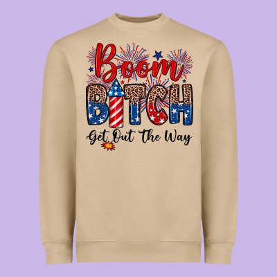 Boom Bitch Get Out The Way Heavyweight Sweatshirt Designed By Neo Western