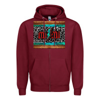 Burgundy leopard lightning bolt mimi mother's day Zipper Hoodie - Jasminsmagicworld