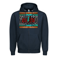 Navy leopard lightning bolt mimi mother's day Zipper Hoodie - Jasminsmagicworld