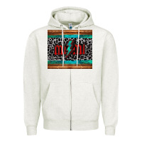 Oatmeal Heather leopard lightning bolt mimi mother's day Zipper Hoodie - Jasminsmagicworld