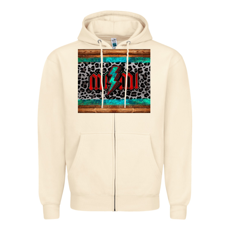 Leopard Lightning Bolt Mimi Mother's Day Zipper Hoodie by Jasminsmagicworld | Teevron