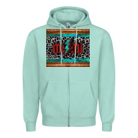 Seafoam leopard lightning bolt mimi mother's day Zipper Hoodie - Jasminsmagicworld