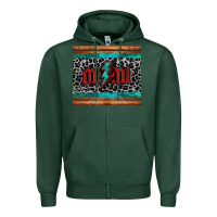 Sports Green leopard lightning bolt mimi mother's day Zipper Hoodie - Jasminsmagicworld