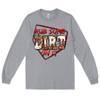 Heather Grey rub some dirt on it baseball Long Sleeve Tee - Jasminsmagicworld