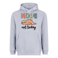 Heather Grey nope not today Heavyweight Hoodie - MaliasSmallBusiness