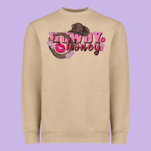 Howdy Honey Valentine's Day Heavyweight Sweatshirt Designed By Fadigitalartstudio
