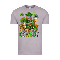 One Lucky Cowboy With St. Patricks Elf Vintage Tee | Teevron