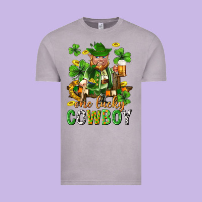 One Lucky Cowboy With St. Patricks Elf Vintage Tee Designed By Neo Western