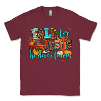 Burgundy fall for jesus he never leaves Classic Tee - AdoDesignShop