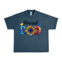Midnight Navy proud dad autism Urban Heavy Tee - BarkalooDesign