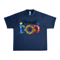 Navy proud dad autism Urban Heavy Tee - BarkalooDesign