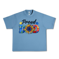 Pebble Blue proud dad autism Urban Heavy Tee - BarkalooDesign