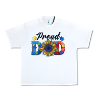 White proud dad autism Urban Heavy Tee - BarkalooDesign