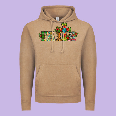 Christmas Cross Faith Vintage Hoodie Designed By Ranaportraitstore