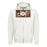 Oatmeal Heather preview western pink flovers leopard serape   license plate template Zipper Hoodie - BarkalooDesign