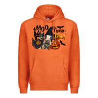 Moo I Mean Boo Holstein Cow Premium Hoodie | Teevron