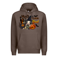 Coffee Moo I Mean Boo Holstein Cow Premium Hoodie - LillyAllenDesigns