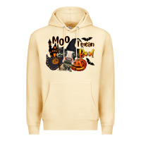 Pina Colada Moo I Mean Boo Holstein Cow Premium Hoodie - LillyAllenDesigns
