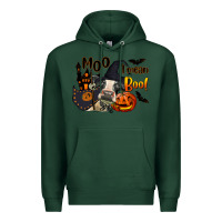 Sports Green Moo I Mean Boo Holstein Cow Premium Hoodie - LillyAllenDesigns