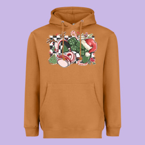 Gamer Christmas Game Controller Heavyweight Hoodie Designed By Maliassmallbusiness