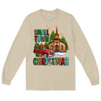 Small Town Christmas Church Western Truck Long Sleeve Tee | Teevron