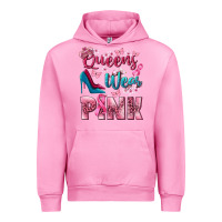 Fuchsia Pink Queens wear pink Breast Cancer Urban Hoodie - NancyCooperArtShop