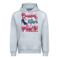 Heather Grey Queens wear pink Breast Cancer Urban Hoodie - NancyCooperArtShop