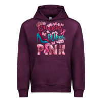 Mauve Wine Queens wear pink Breast Cancer Urban Hoodie - NancyCooperArtShop
