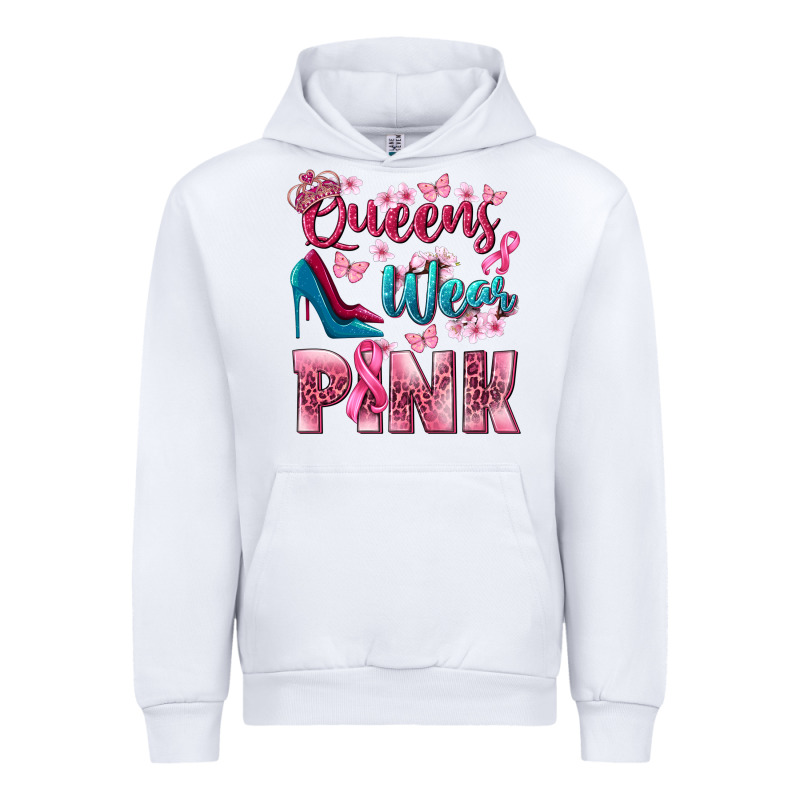 Queens Wear Pink Breast Cancer Urban Hoodie by NancyCooperArtShop | Teevron