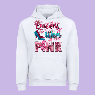 Queens Wear Pink Breast Cancer Urban Hoodie Designed By Nancycooperartshop