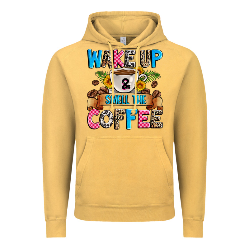 Wake Up And Smell The Coffee Vintage Hoodie by Zillion Design Studio | Teevron