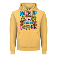 Vintage Mustard wake up and smell the coffee Vintage Hoodie - Zillion Design Studio