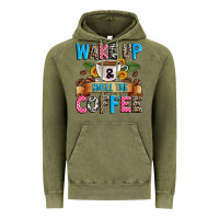 Vintage Olive wake up and smell the coffee Vintage Hoodie - Zillion Design Studio