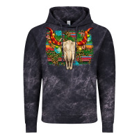 Cloud Black western christmas bull skull Vintage Hoodie - RanaPortraitStore