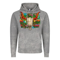 Cloud Rock western christmas bull skull Vintage Hoodie - RanaPortraitStore