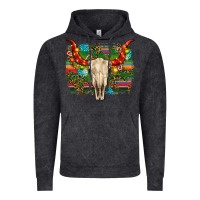 Vintage Black western christmas bull skull Vintage Hoodie - RanaPortraitStore